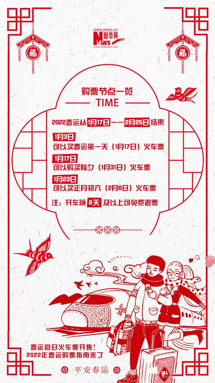 2022年春運(yùn)首日火車票開售！購(gòu)票指南來(lái)了