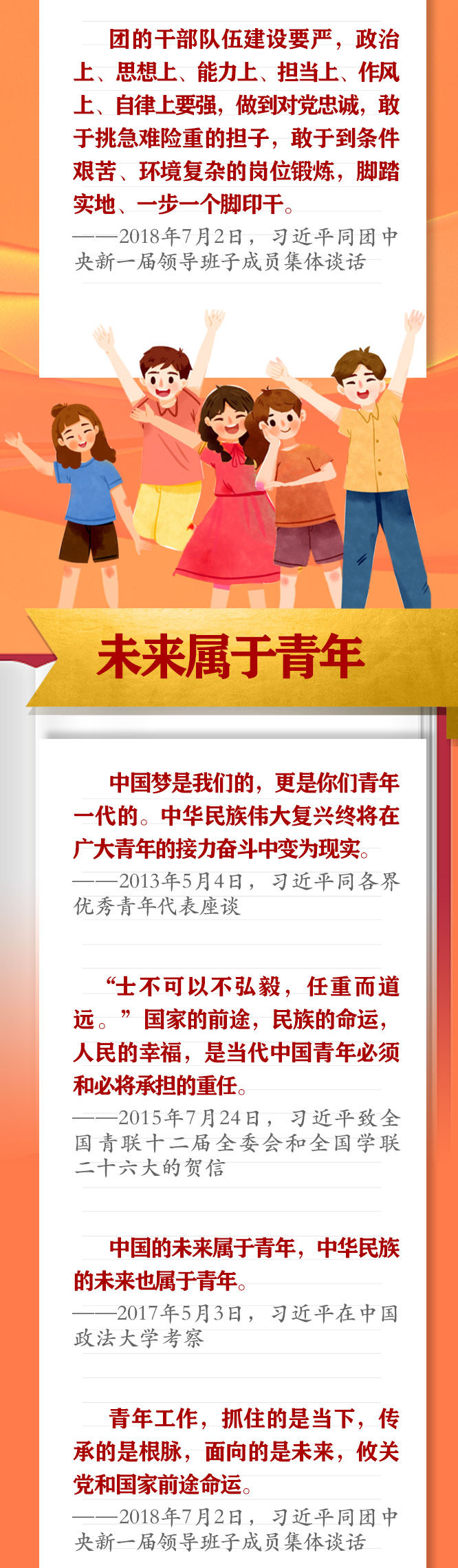 手繪長(zhǎng)卷 | 共青團(tuán)員們，總書(shū)記這些話(huà)要牢記