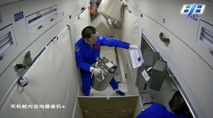 核心艙衛(wèi)生區(qū)。圖片來源：中國載人航天工程辦公室官方微信