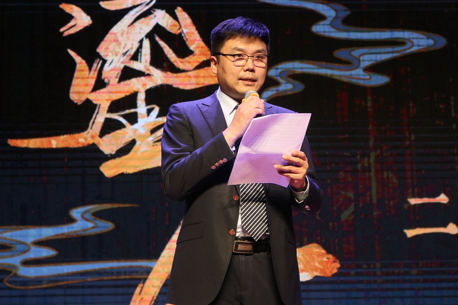 北京外國語大學(xué)黨委常委、副校長趙剛在活動現(xiàn)場講話。主辦方供圖