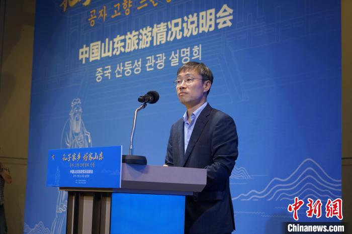 首爾市政府觀光體育局局長(zhǎng)金英渙致辭。　劉旭 攝