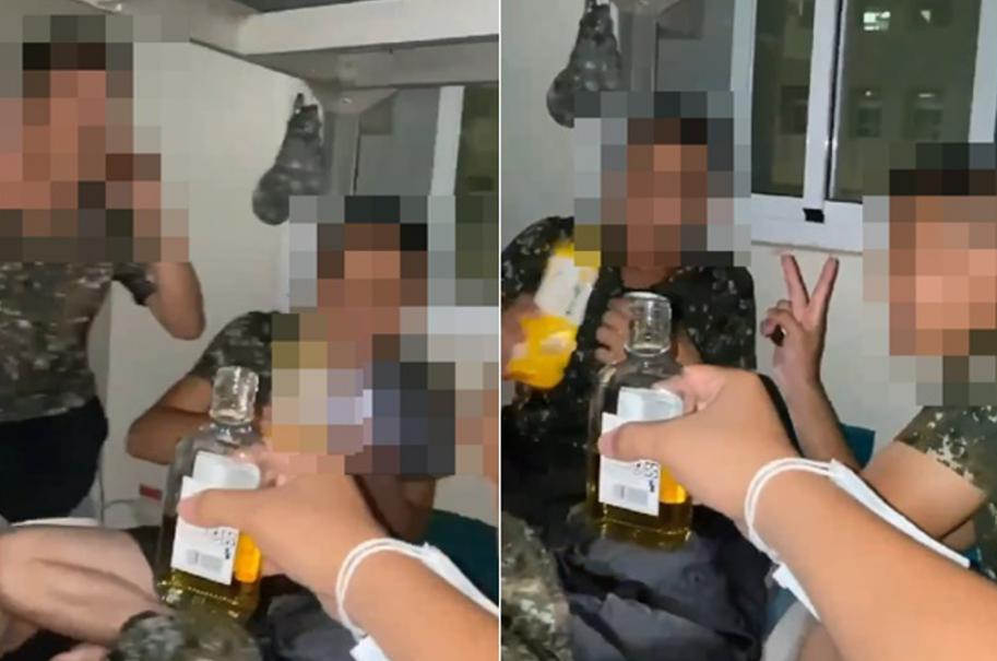 臺(tái)軍在宿舍開“飲酒趴”。圖片來源：臺(tái)灣“中時(shí)新聞網(wǎng)”。