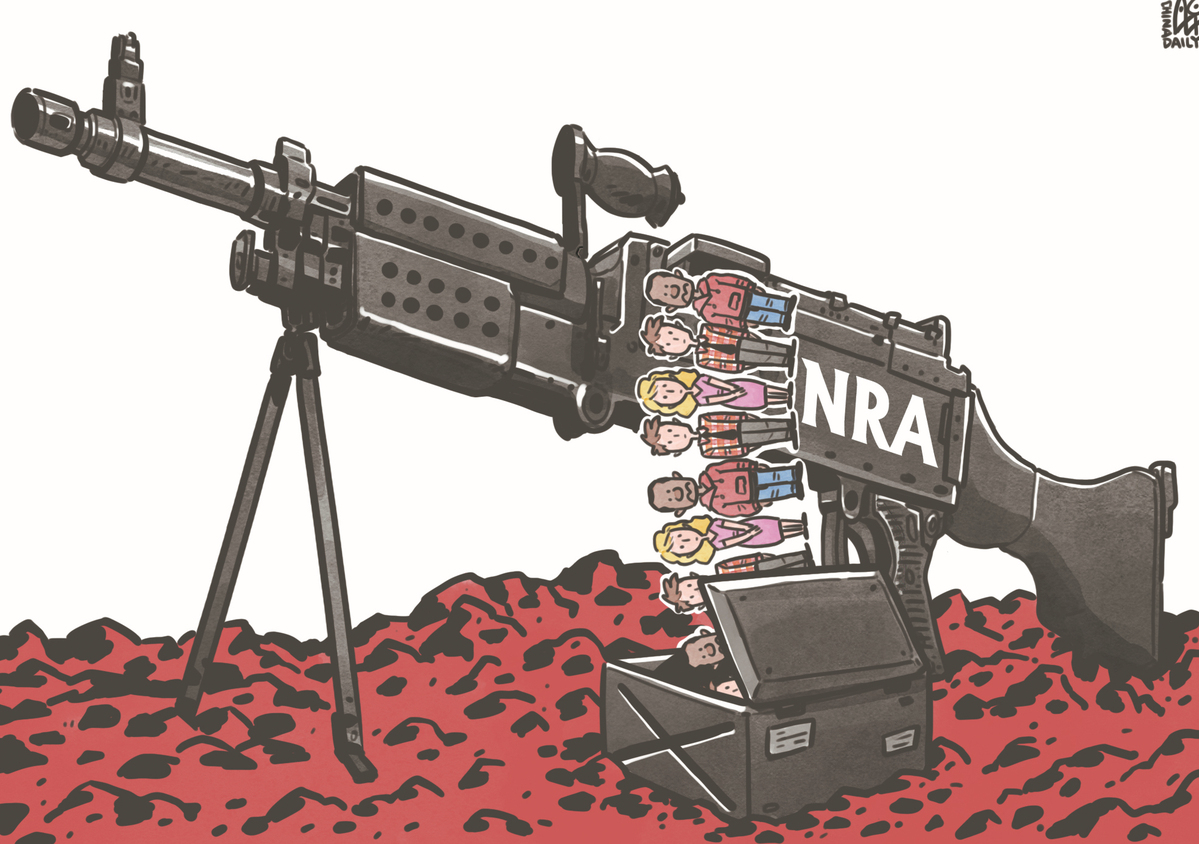 NRA成為推行槍支管控背后最大的阻力。（來(lái)源：中國(guó)日?qǐng)?bào) 作者：蔡艨）