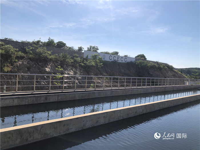 由中國(guó)土木工程（贊比亞）有限公司承建的卡夫河供水項(xiàng)目。人民網(wǎng)記者 黃培昭攝