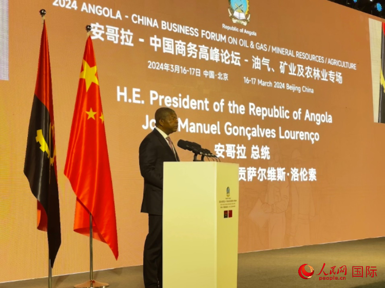 安哥拉總統(tǒng)若昂·曼努埃爾·貢薩爾維斯·洛倫索。人民網(wǎng)記者 張榮攝