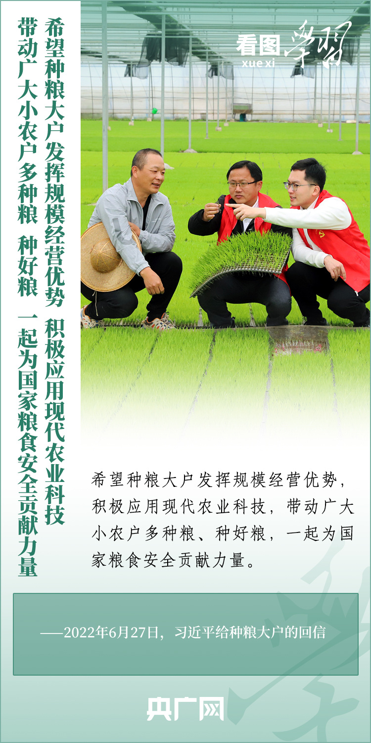 看圖學(xué)習(xí)丨推廣良田、良種、良法、良機(jī) 給農(nóng)業(yè)現(xiàn)代化插上科技的翅膀