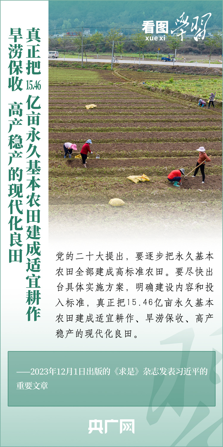 看圖學(xué)習(xí)丨推廣良田、良種、良法、良機(jī) 給農(nóng)業(yè)現(xiàn)代化插上科技的翅膀