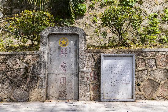 共青團(tuán)路石碑。   南報(bào)融媒體記者  丁劼攝