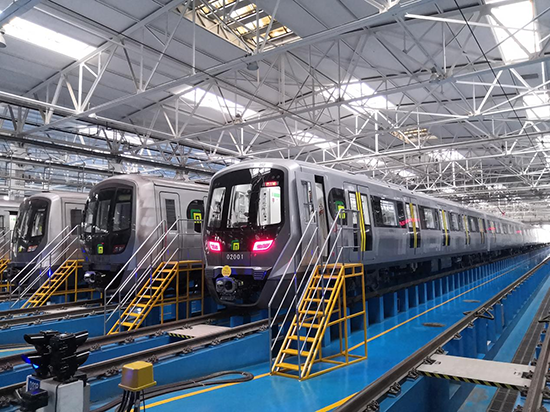 石家莊地鐵二號(hào)線列車。 中車齊車集團(tuán)石家莊公司供圖