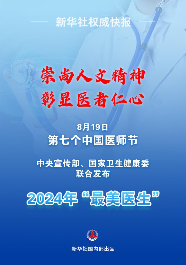 新華鮮報(bào)|致敬“白衣戰(zhàn)士”！2024年“最美醫(yī)生”發(fā)布