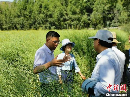 圖為九三學(xué)社青海省委主委杜德志(左一)在基層調(diào)研。受訪者供圖