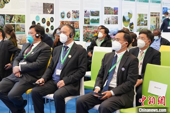 圖為極小種群物種和生物多樣性保護邊會現(xiàn)場?！≡颇鲜×謽I(yè)和草原局供圖