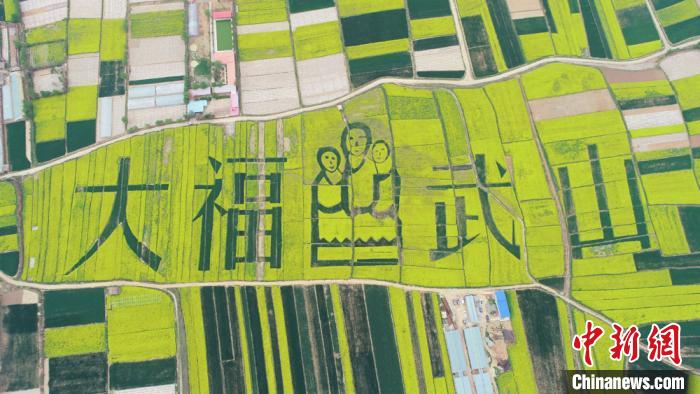 2019年4月，天水武山縣萬畝鄉(xiāng)村油菜花海。(資料圖) 何海瑞 攝