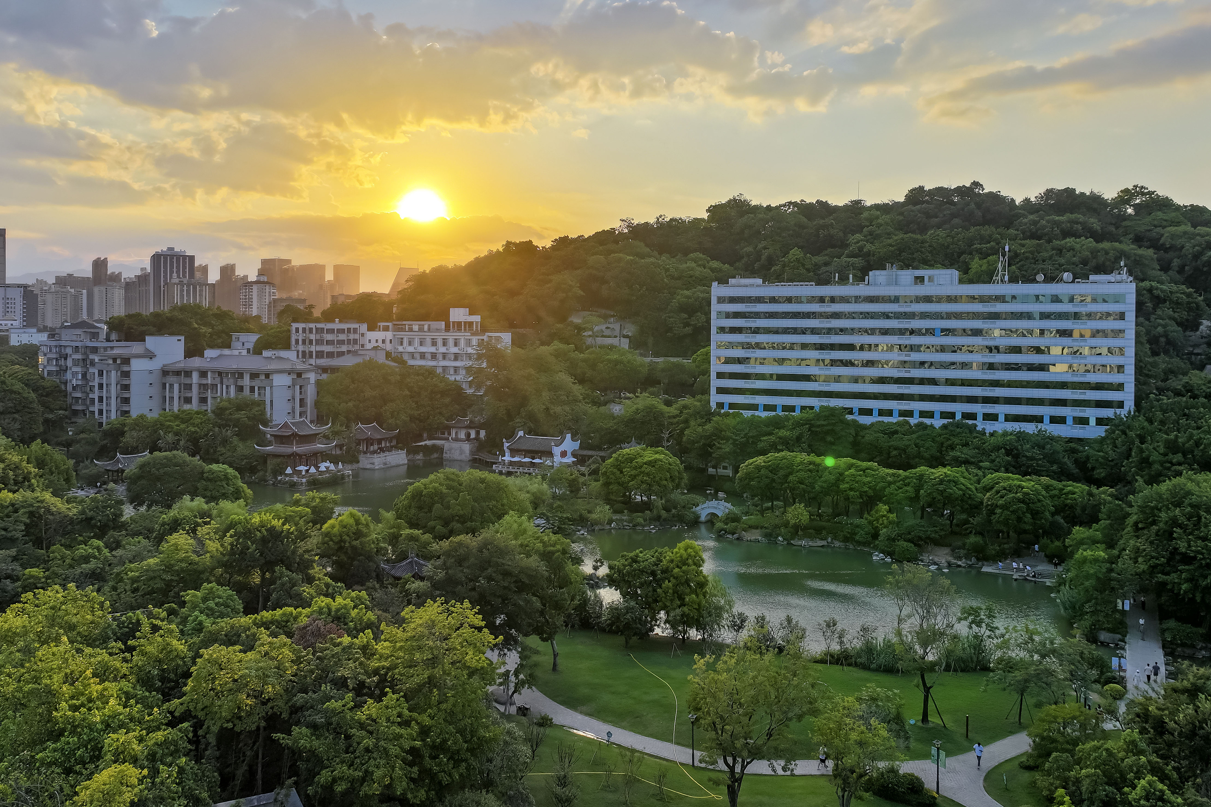 2024年7月17日，福州市鼓樓區(qū)黎明湖生態(tài)濕地公園。