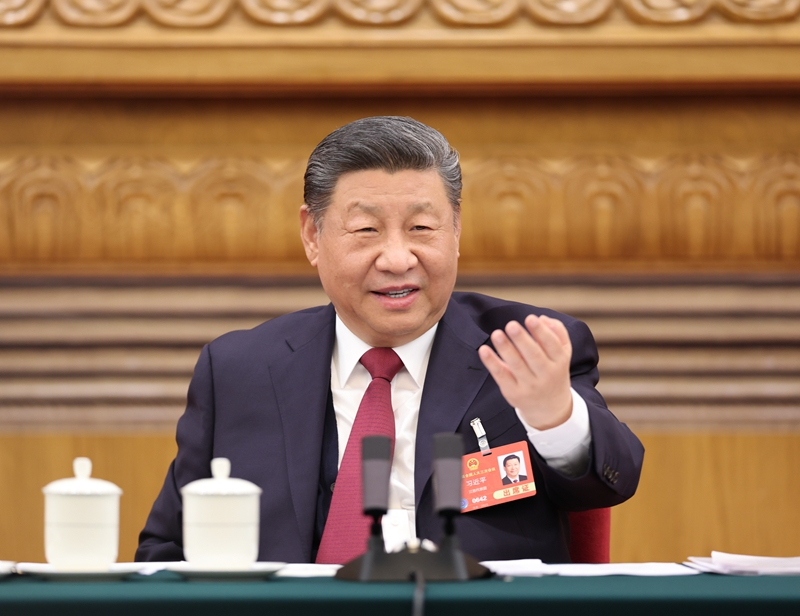 2025年3月5日下午，習(xí)近平總書(shū)記參加他所在的十四屆全國(guó)人大三次會(huì)議江蘇代表團(tuán)審議。