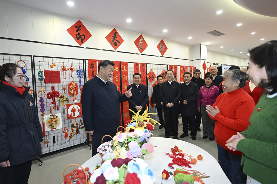 2025年1月23日，習(xí)近平總書記在沈陽大東區(qū)長安街道長安小區(qū)社區(qū)黨群服務(wù)中心考察。