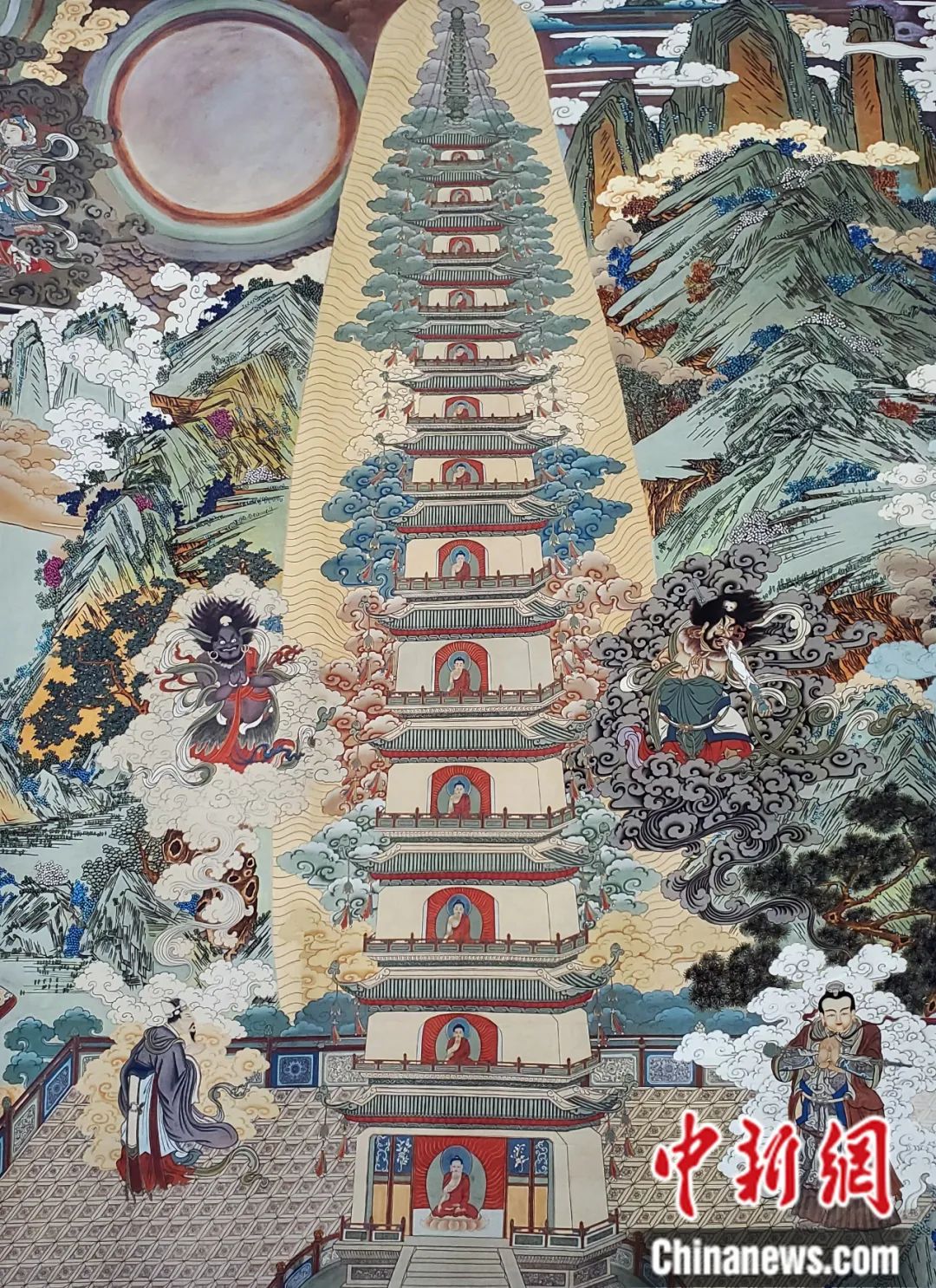 臨摹、補繪的青海瞿曇寺壁畫。受訪者 供圖