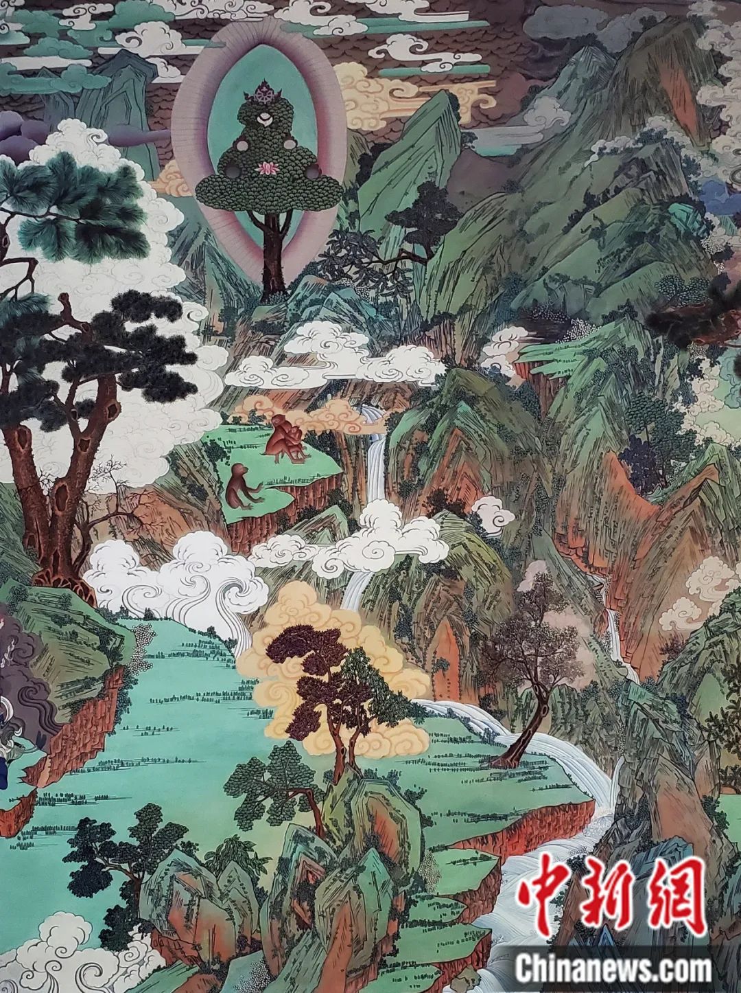 臨摹、補繪的青海瞿曇寺壁畫。受訪者 供圖