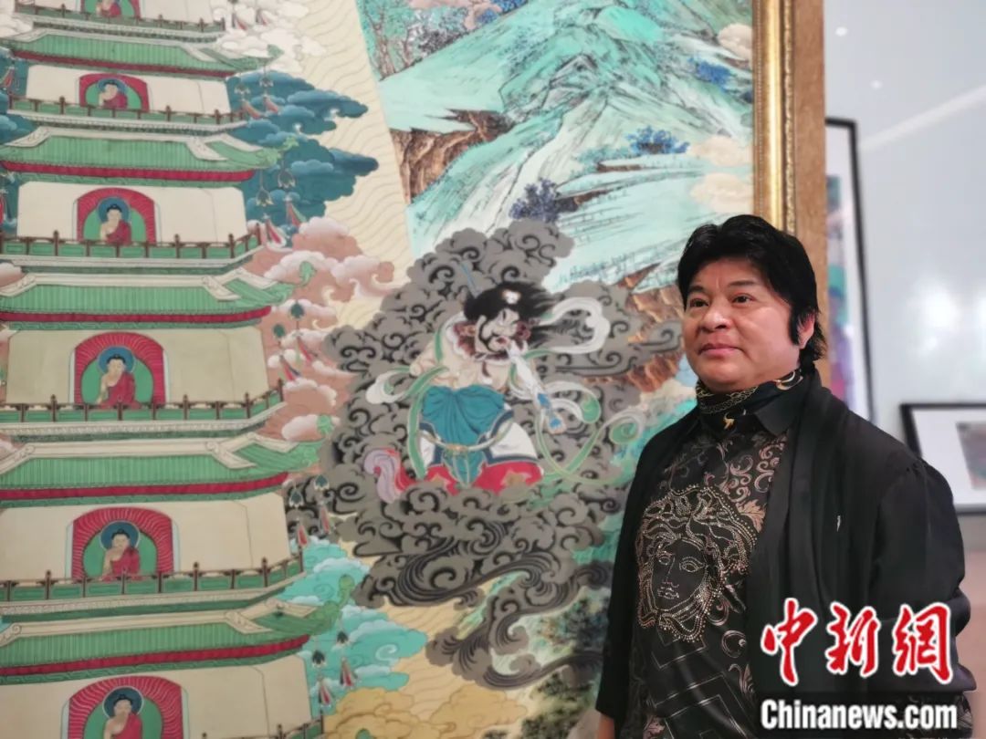 國家一級美術(shù)師劉觖。張?zhí)砀?攝