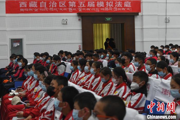 圖為西藏自治區(qū)第五屆模擬法庭現(xiàn)場?！∝暩聛硭?攝