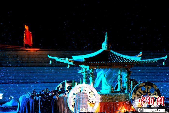3月17日，西藏拉薩，《文成公主》大型史詩(shī)劇演出現(xiàn)場(chǎng)?！±盍?攝